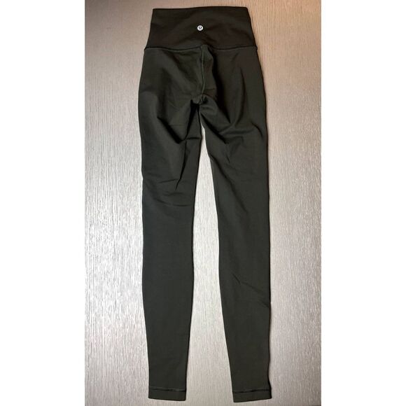 Lululemon Wunder Under Hi-Rise Tech Mesh 28" Dark Olive Size 2 New - Picture 6 of 7